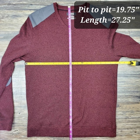 Alfani Men Shirt Size M Shoulder Elbow Patch Regular Fit Smart Casual Utility - Picture 6 of 6